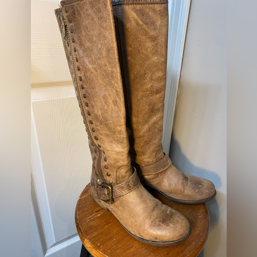 Steve Madden Brown Leather tall Boots